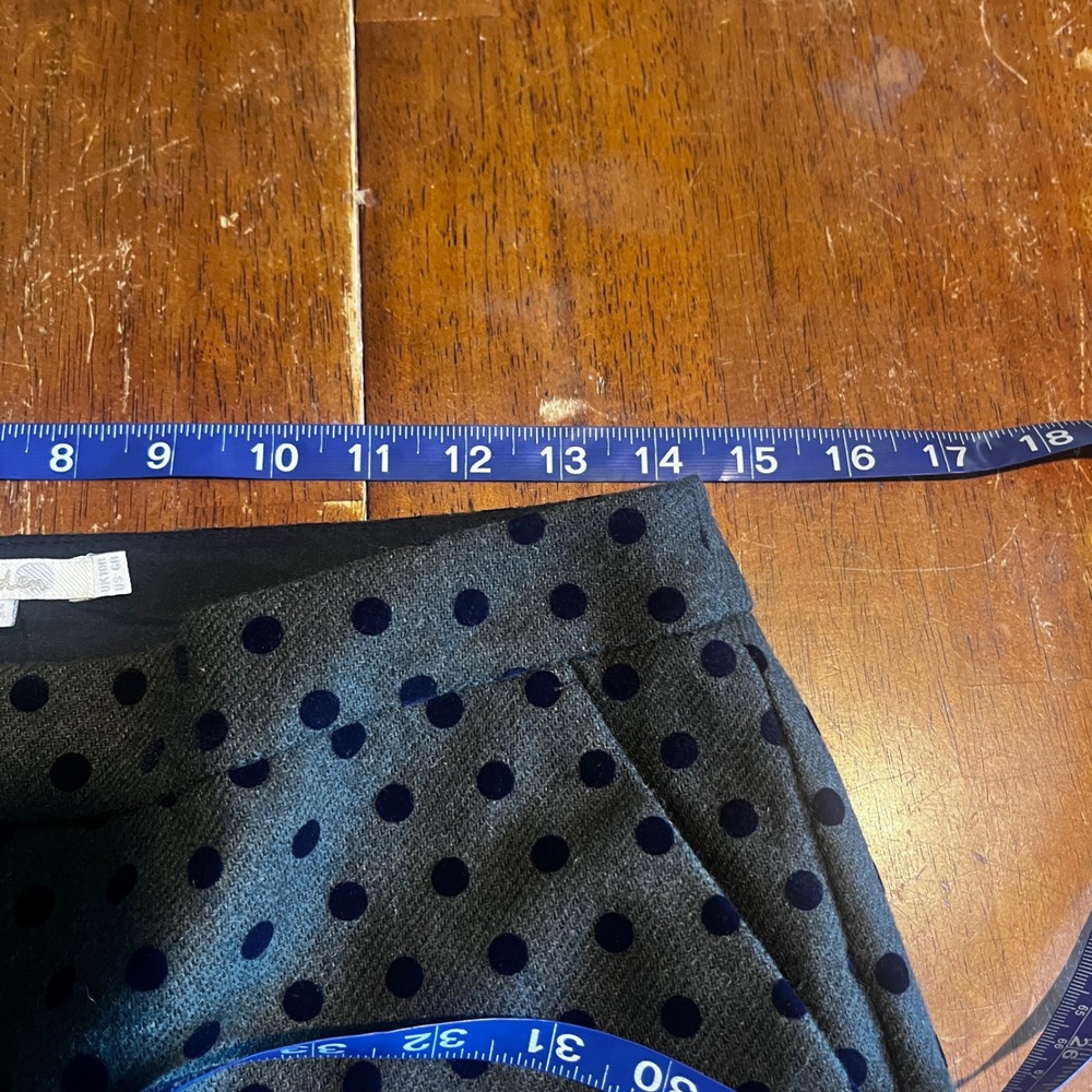 Boden Olive Green Wool Blend Polka Dot Trousers Pants US 6R Career Preppy Academ - Picture 8 of 12